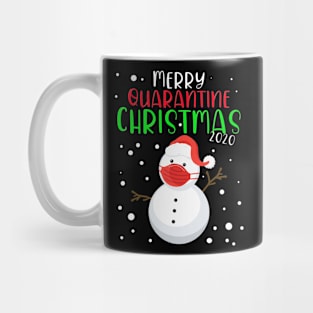 Merry Quarantine Christmas 2020, Snowman With Mask Mug